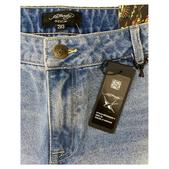 Ed Hardy LOVE ETERNAL DENIM SHORTS Size 30 NWT - Picture 4 of 9